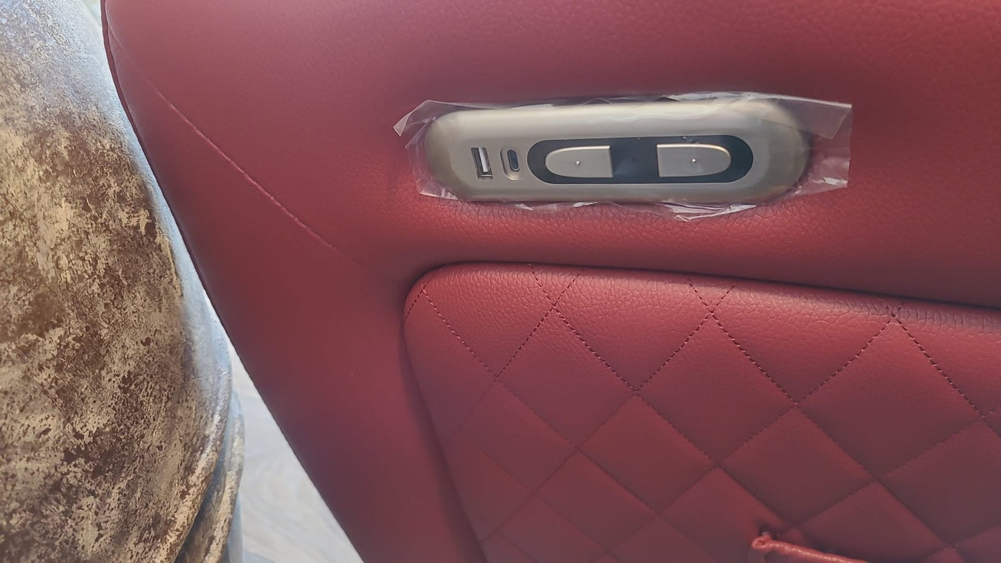 Red Leather 3-seater Electric Recliner Sofa