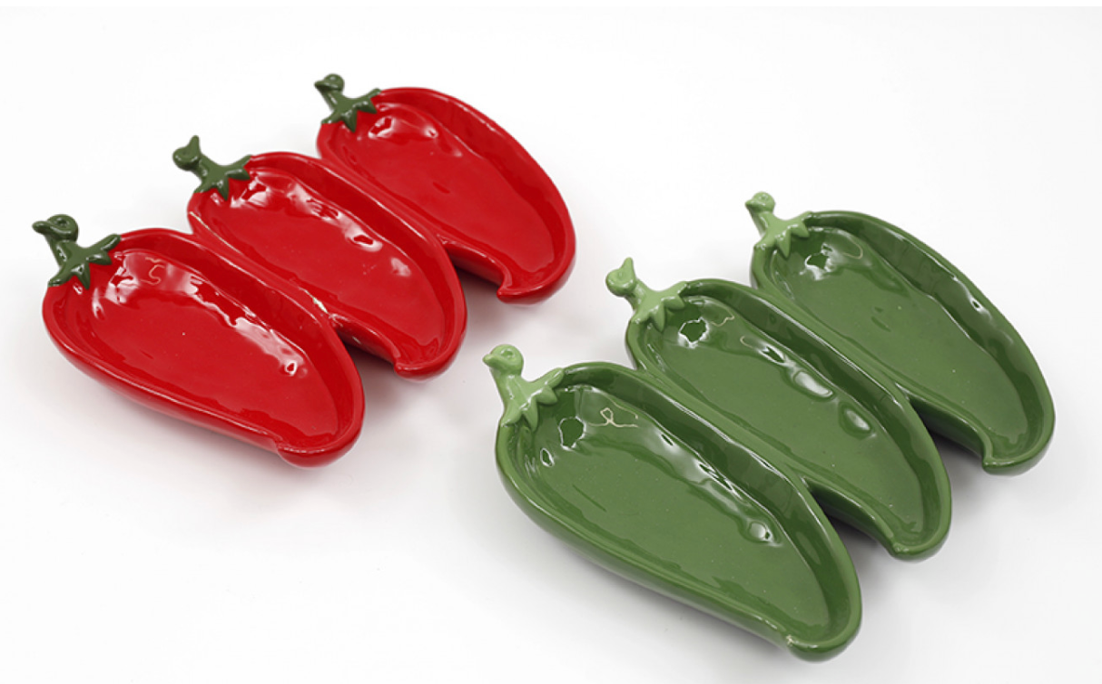 Ceramic Chilli Plate Large