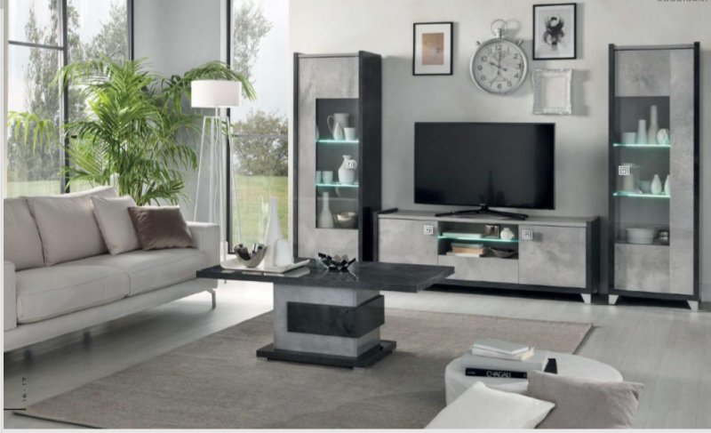 Hilton Italian Grey Gloss Large TV unit