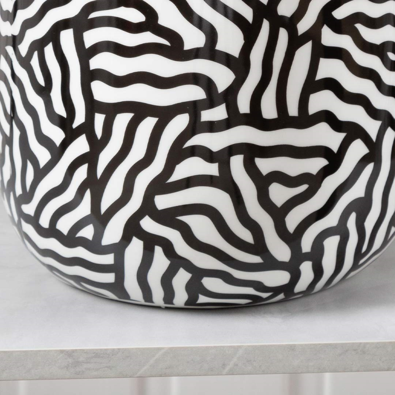 Black and White Ginger Jar