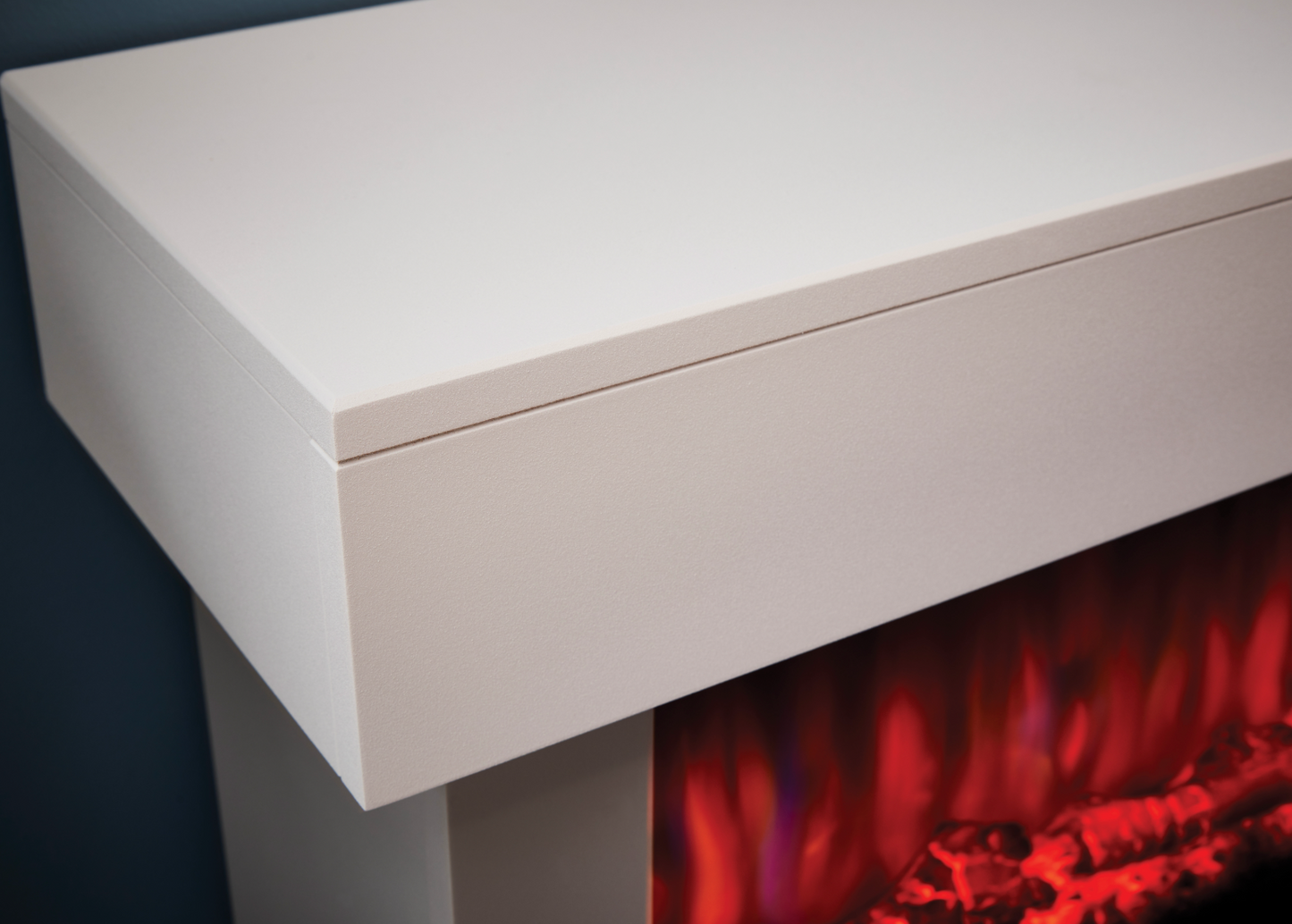 Bravo White and Grey Electric Fireplace