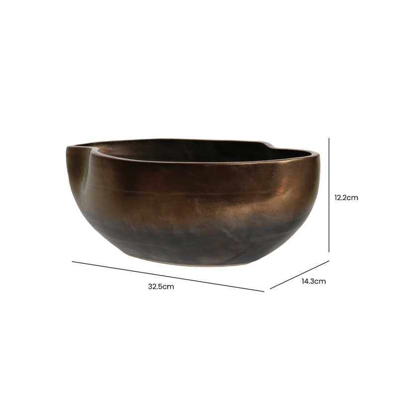 Gold and Black Ceramic Dish