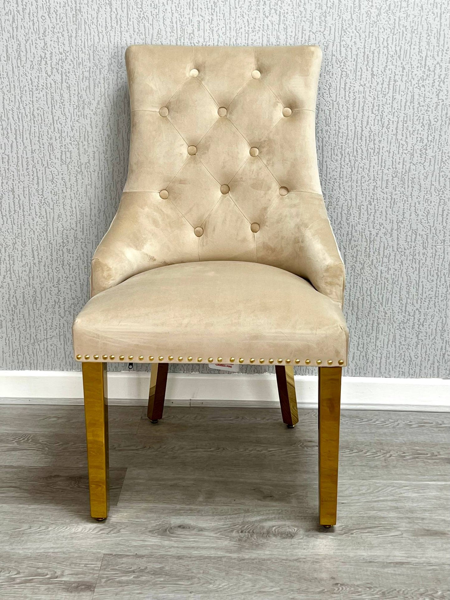 Majestic Velvet Lion Knocker Dining Chair