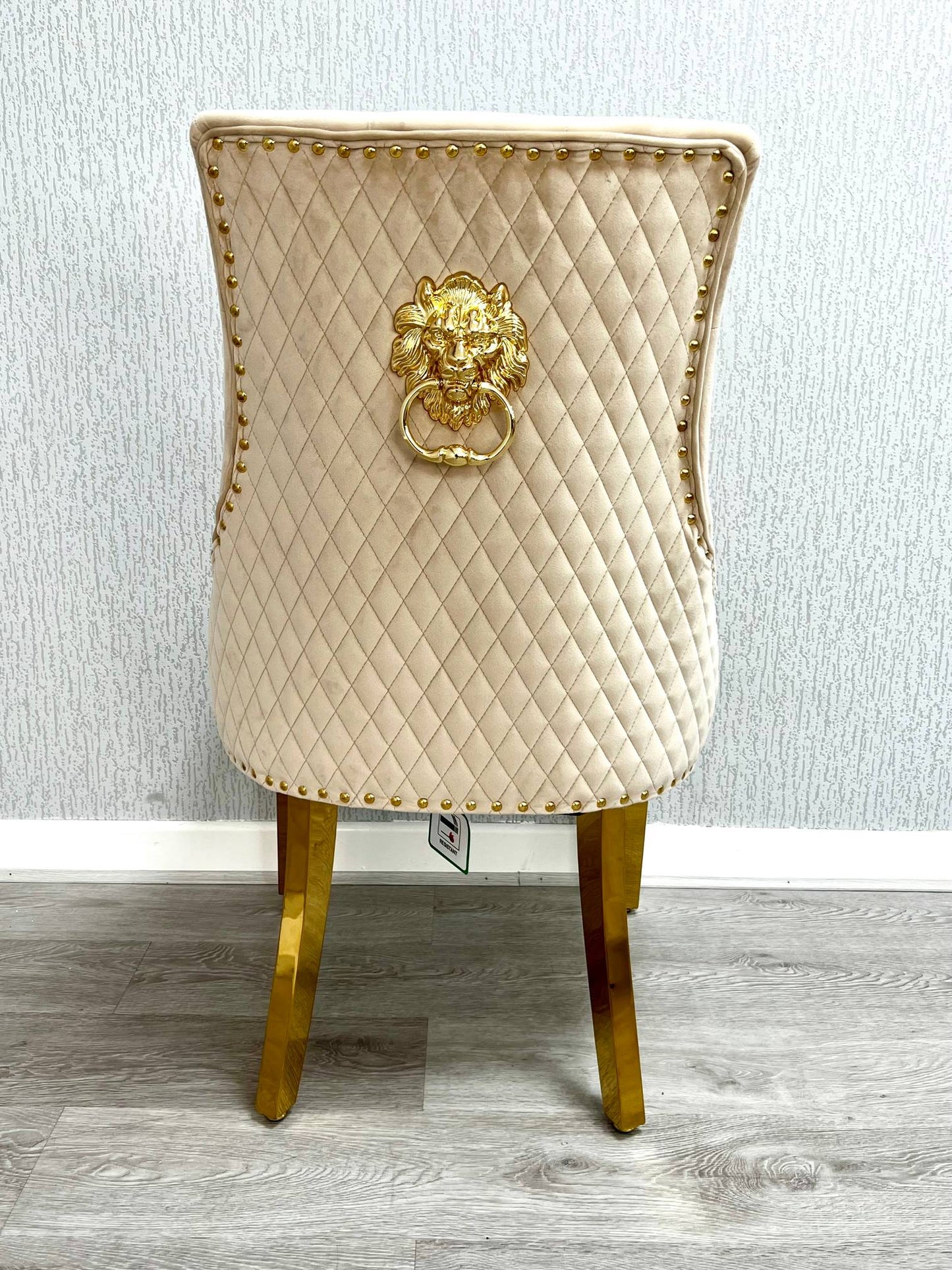 Majestic Velvet Lion Knocker Dining Chair