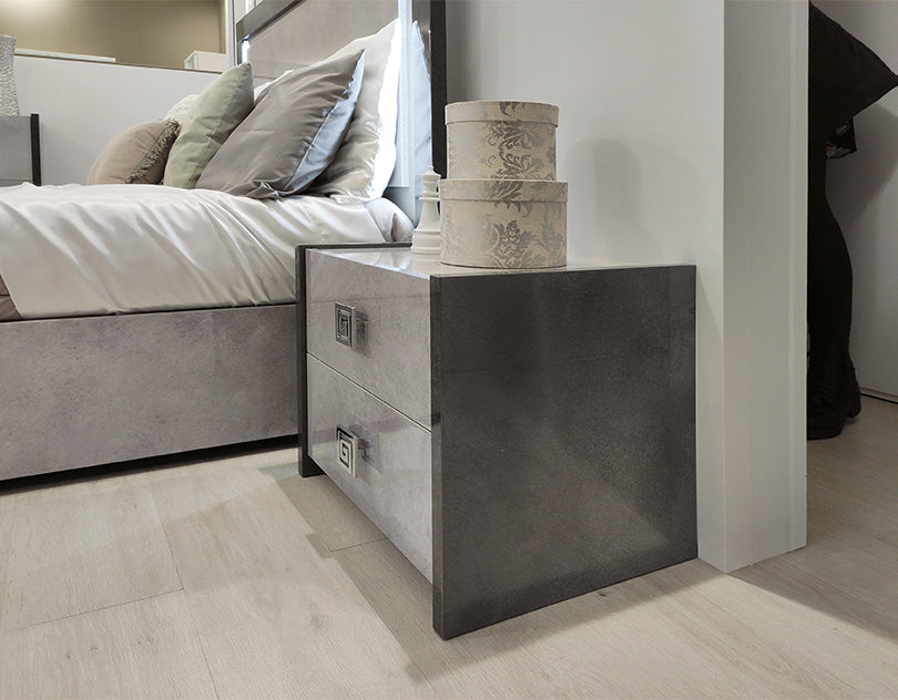 Debora Italian 2 Drawer Bedside Table