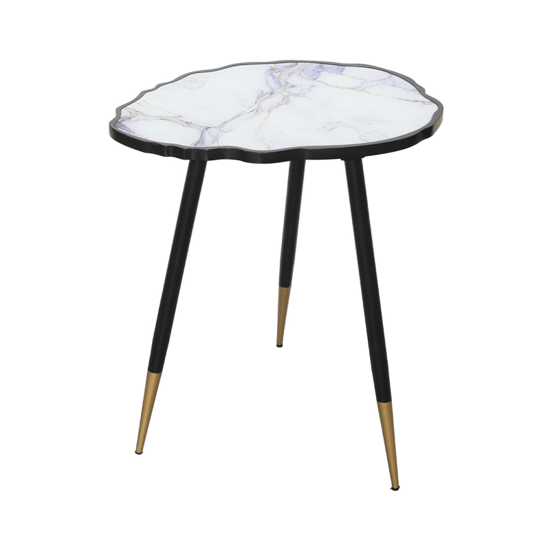 62.5cm White and Grey End Table