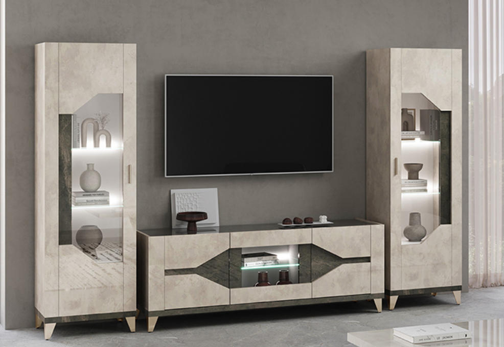 Felix Italian Two-Tone Gloss TV Unit