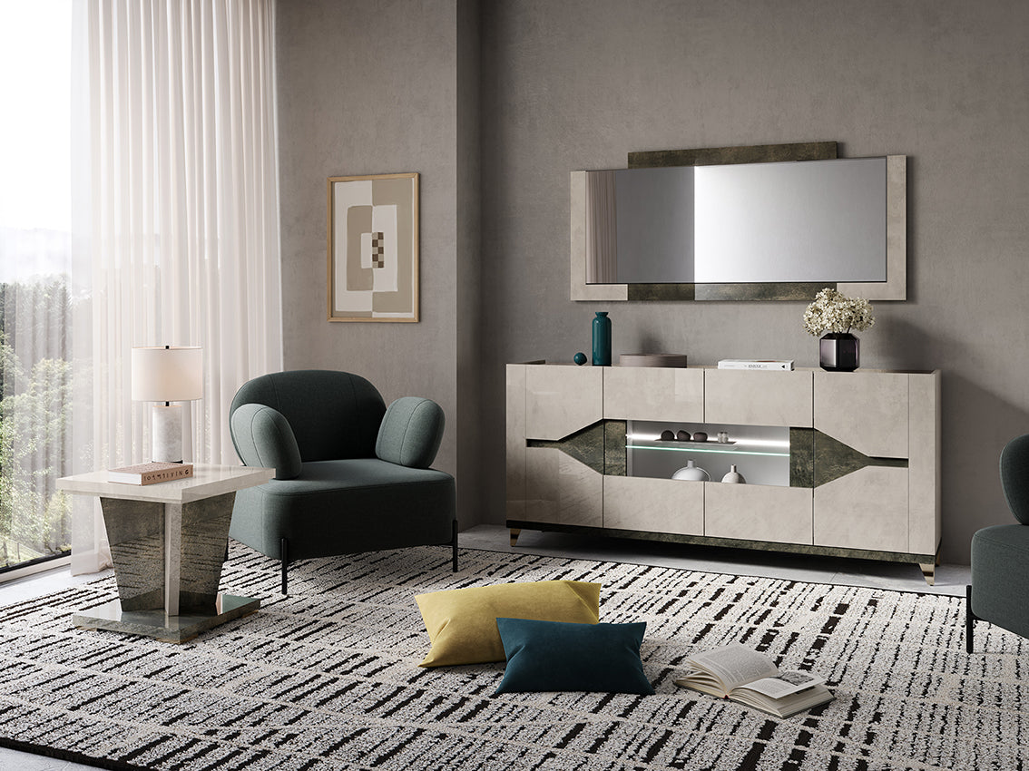 Felix Italian Two-Tone Gloss Frame Mirror