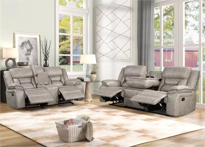 Fernando 3+2 Grey Recliner Sofa