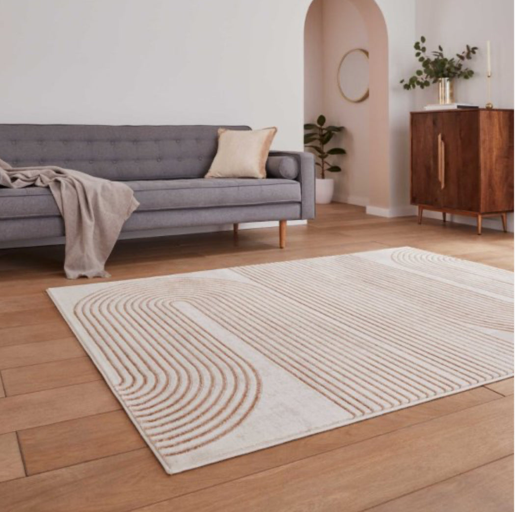 Apollo Bronze/Grey Linear Rug