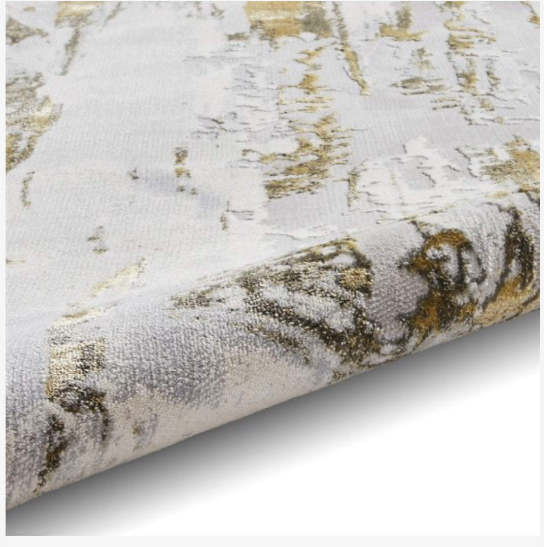 Apollo Grey/Gold Abstract Rug