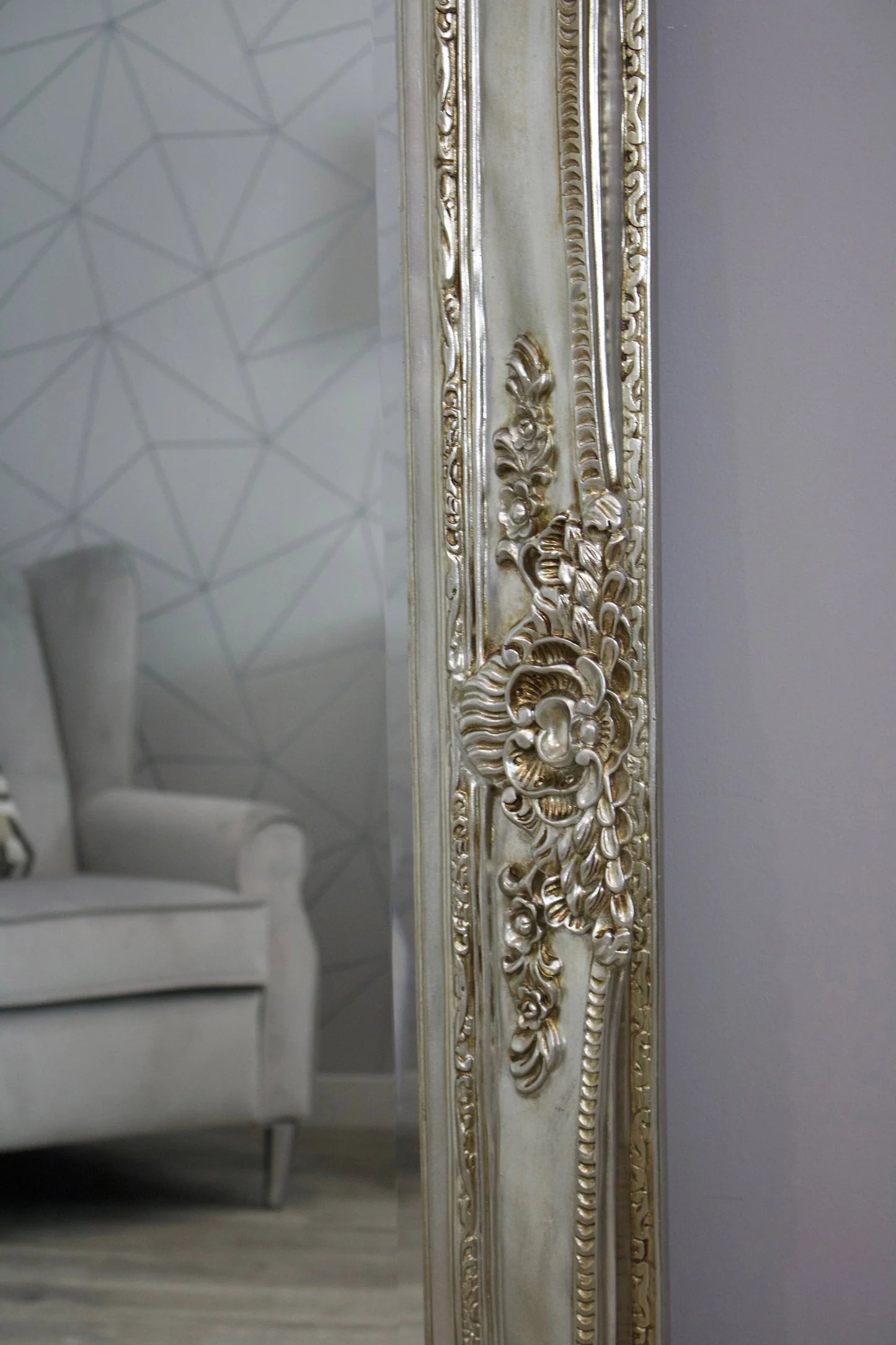 Carved French style mirror