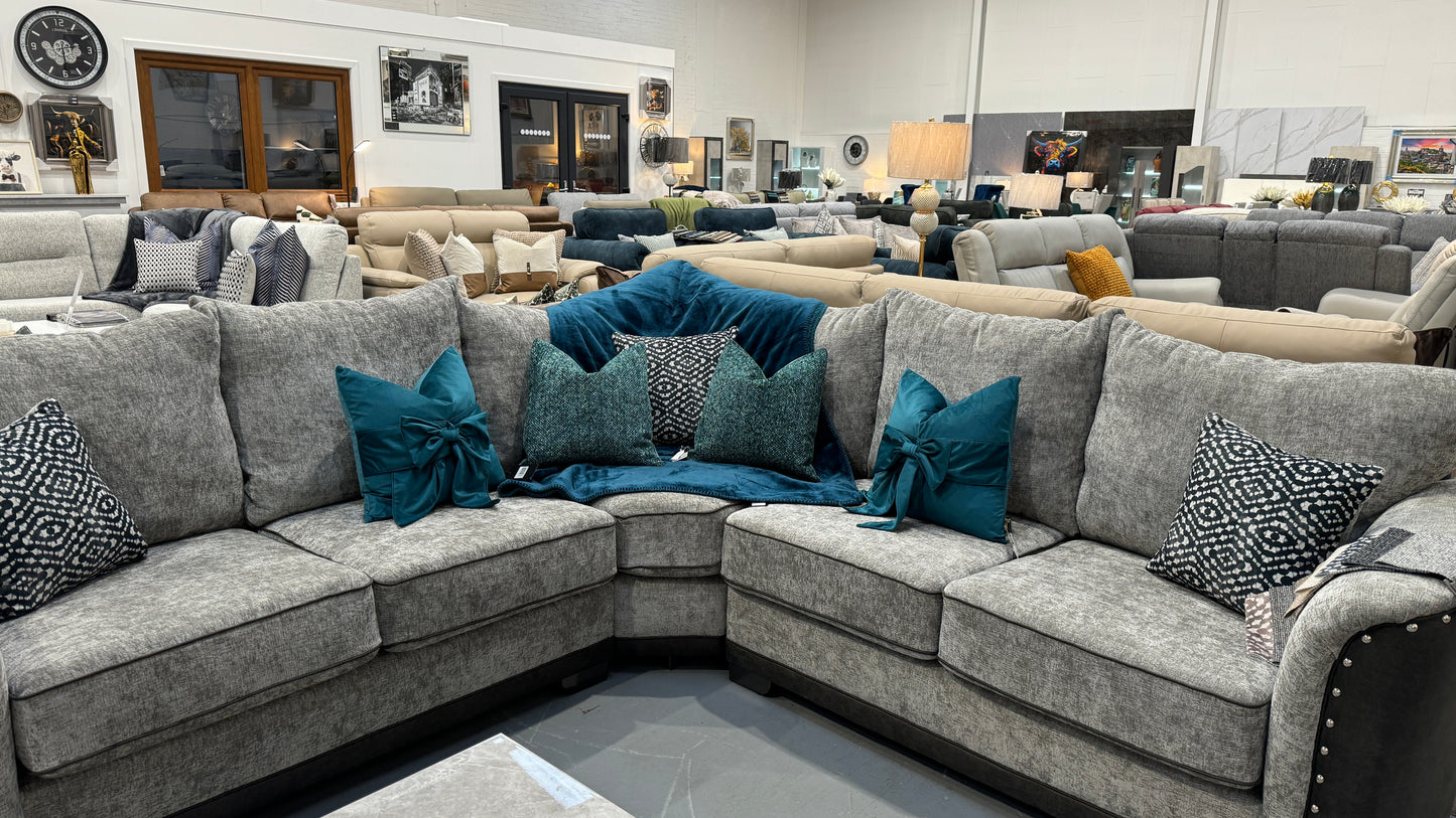 Bow Velvet Cushion Teal