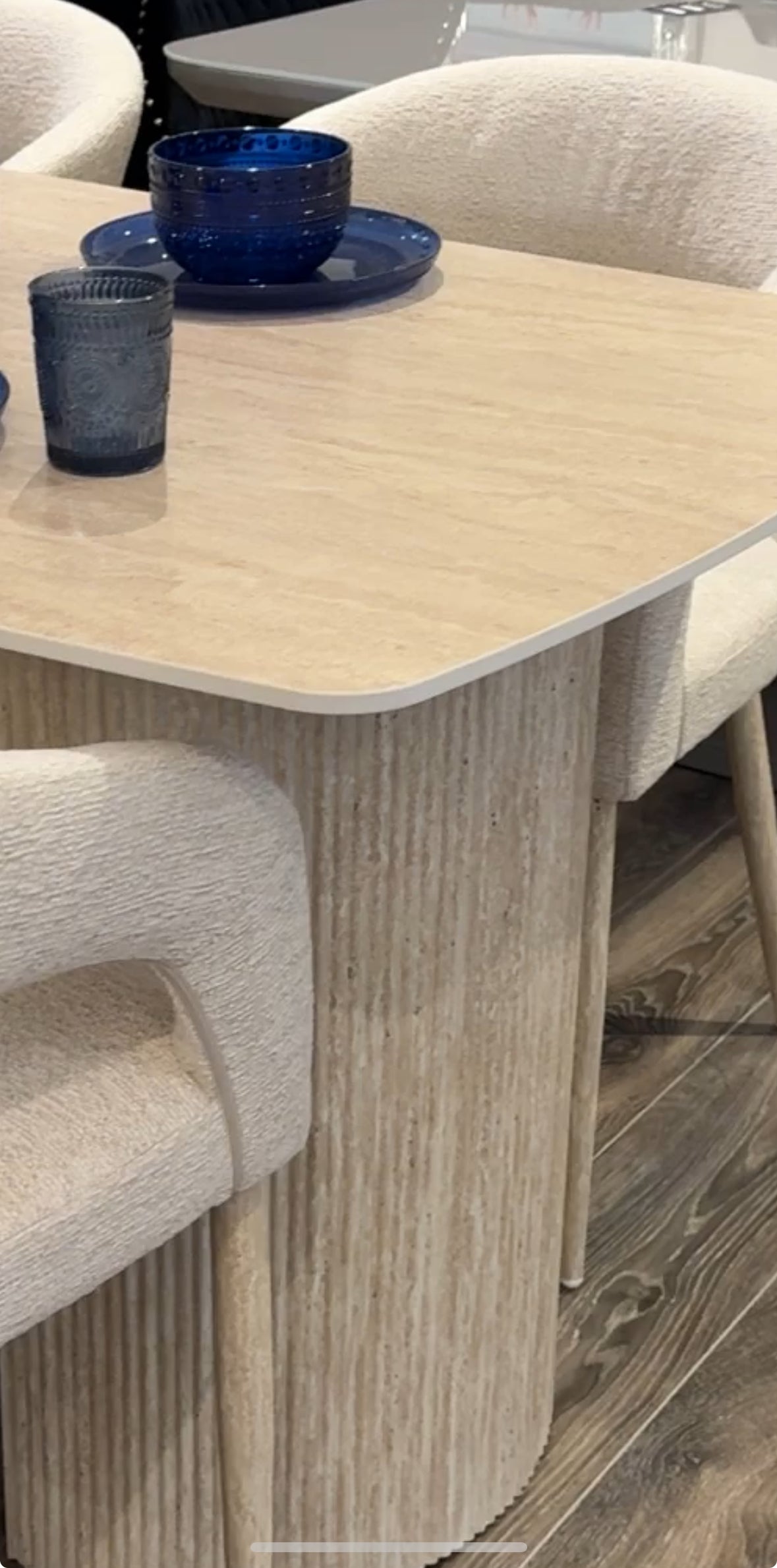 Oslo Beige Ceramic Dining Table