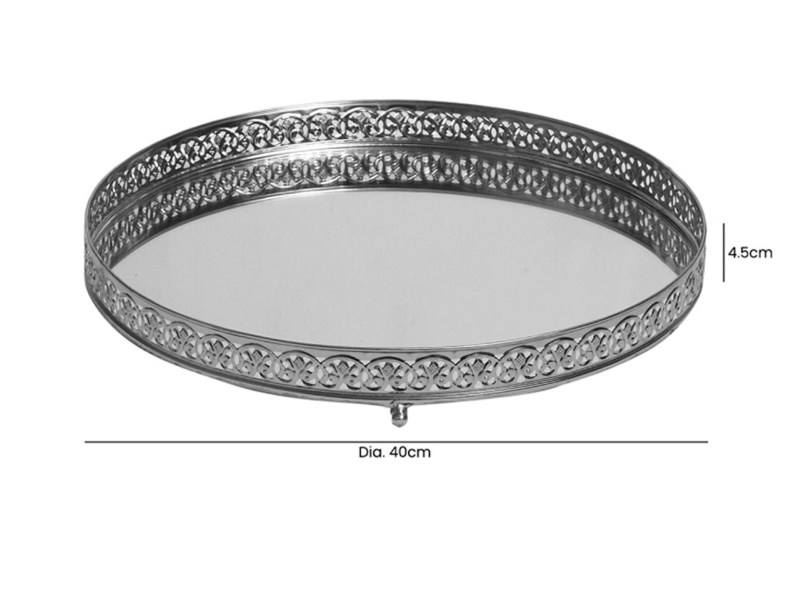Lattice Nickel and Mirror Tray