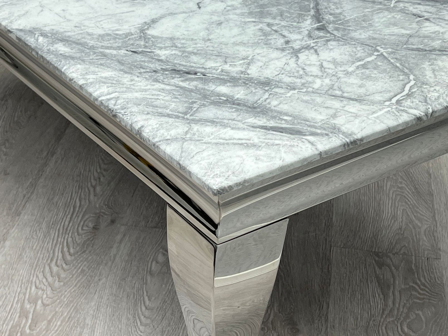 Sofia Grey and Silver Dining Table