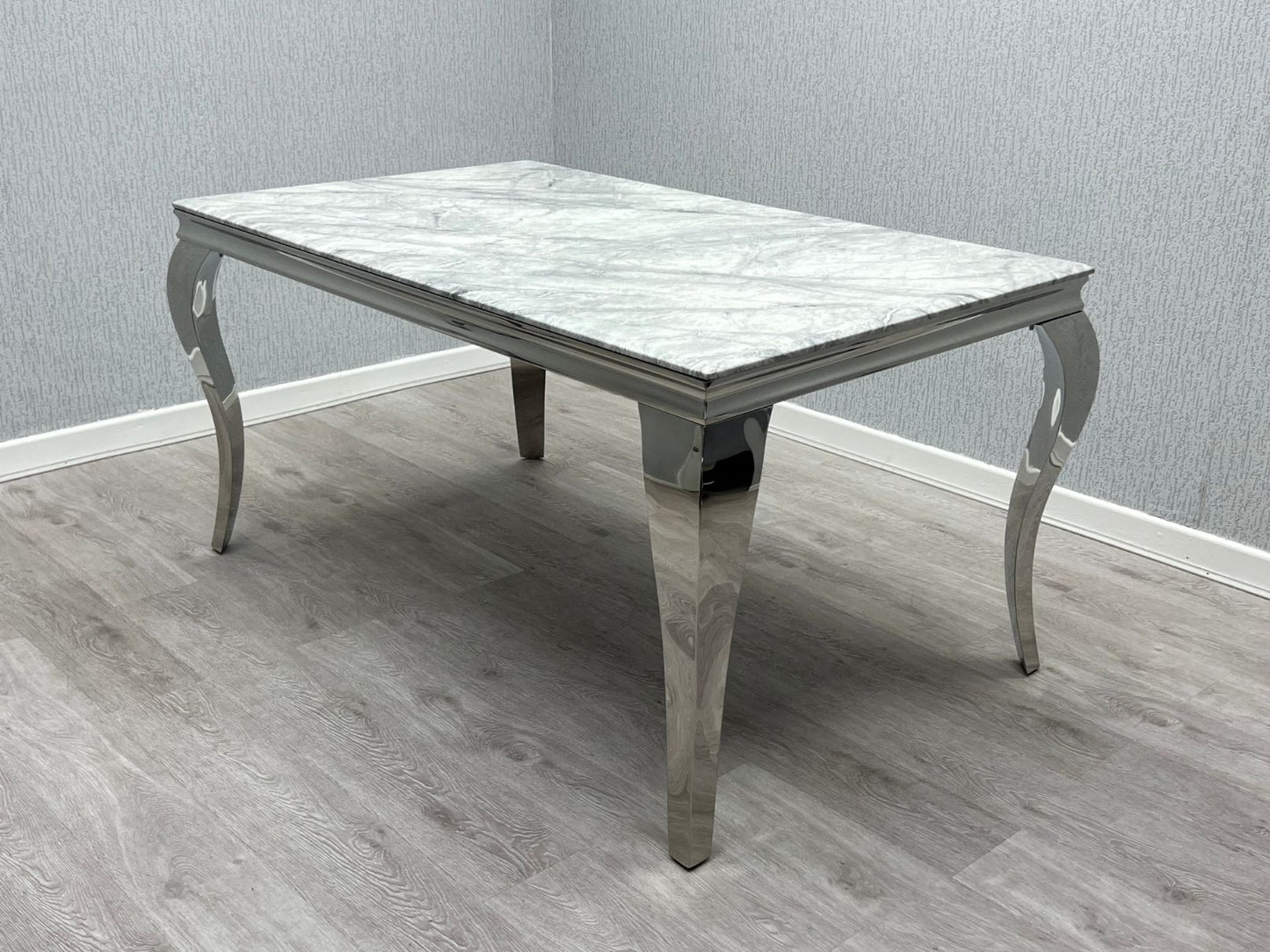 Sofia Grey and Silver Dining Table