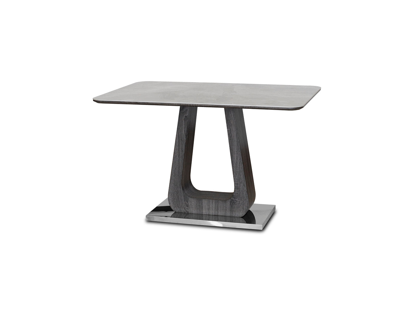 Zermatt 120cm Fixed Top Grey Ceramic Dining Table & 4 Chairs
