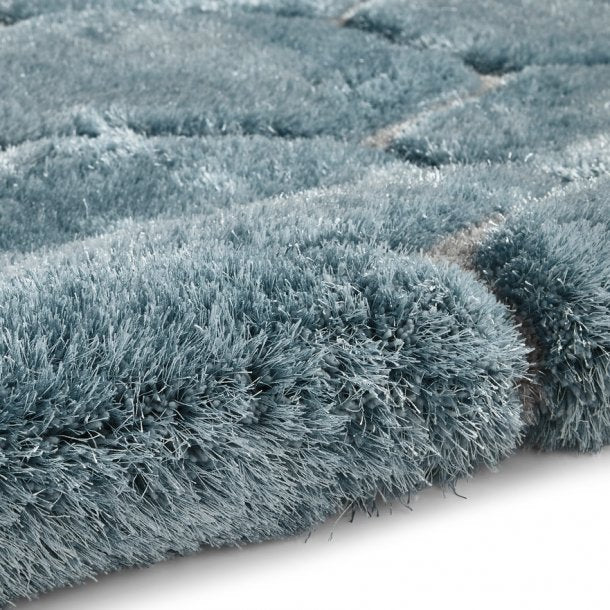 Noble House Blue/Grey Hexagon Rug