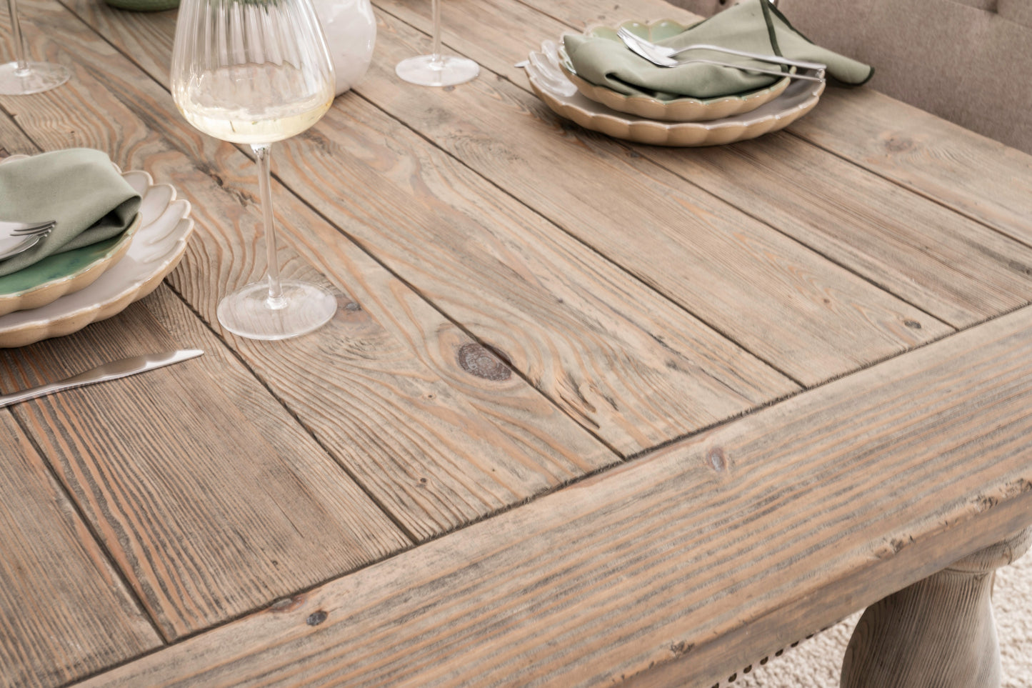 Hand Carved Wooden Dining Table