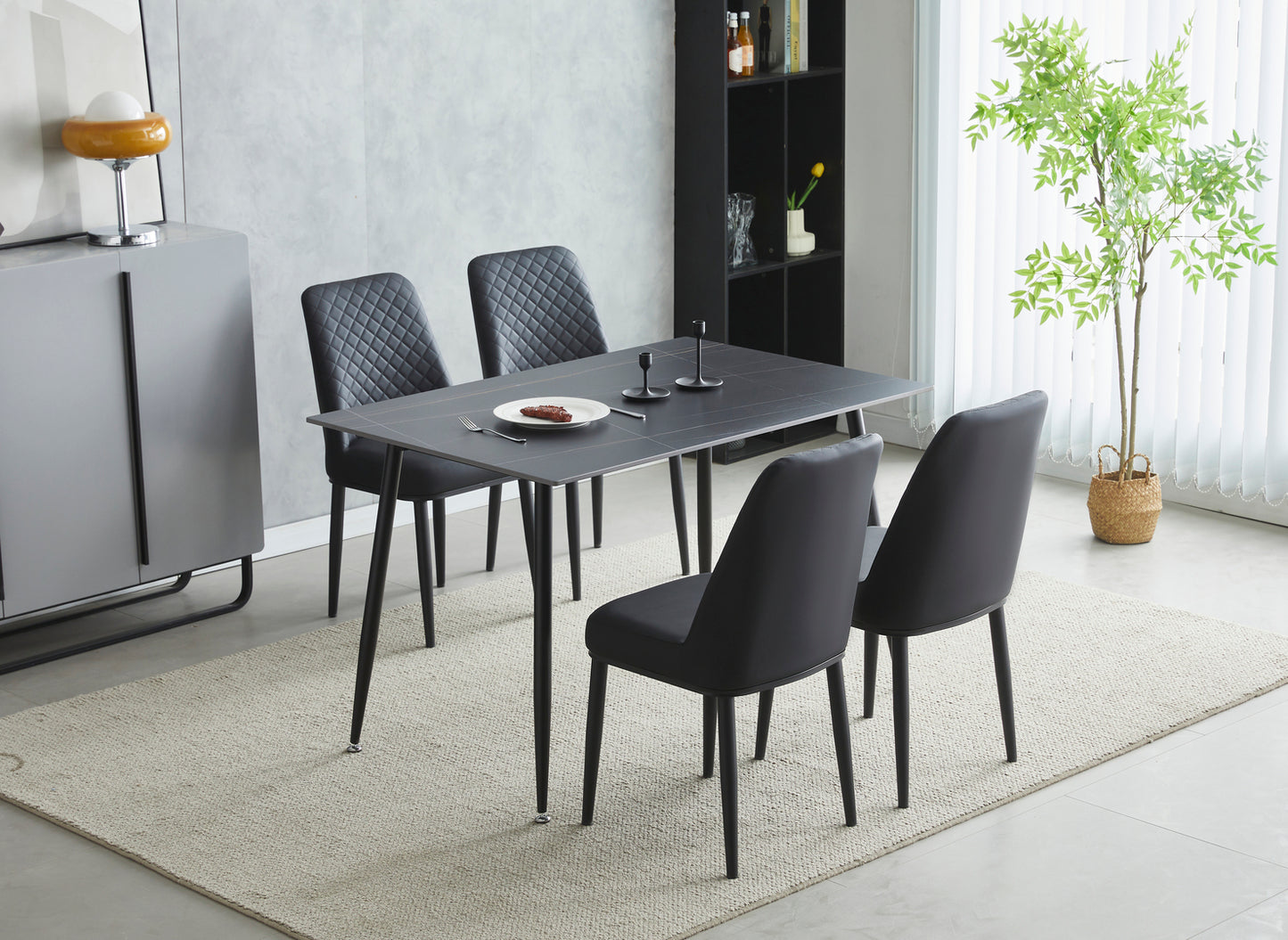 Oxford Ceramic Dining Table & 4 Chairs