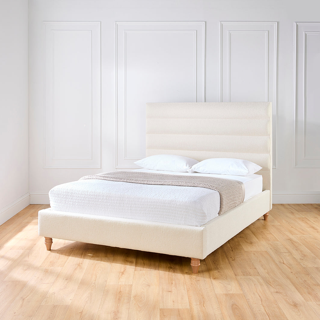 Penrynn Boucle Cream Bed Frame
