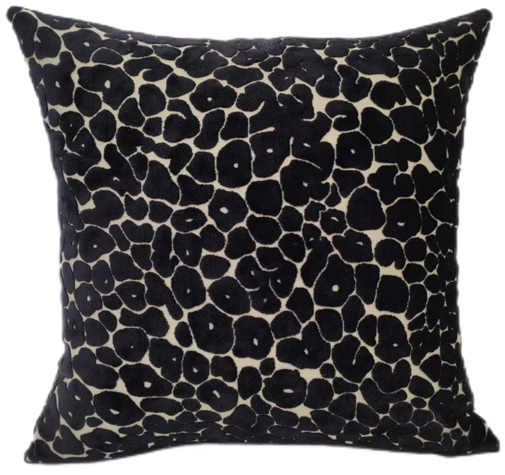 Malini Paul Moneypenny Spoton Leopard Black Cushion
