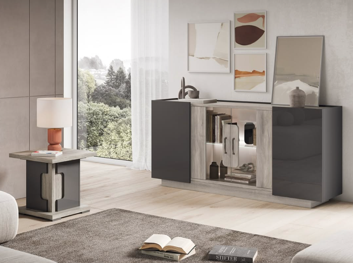 York Italian Grey Gloss Coffee Table