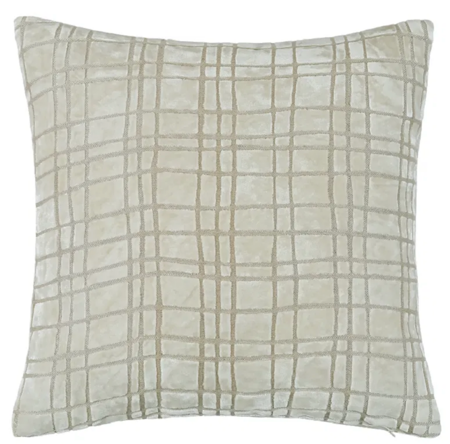 Drunkplaid Ivory Cushion