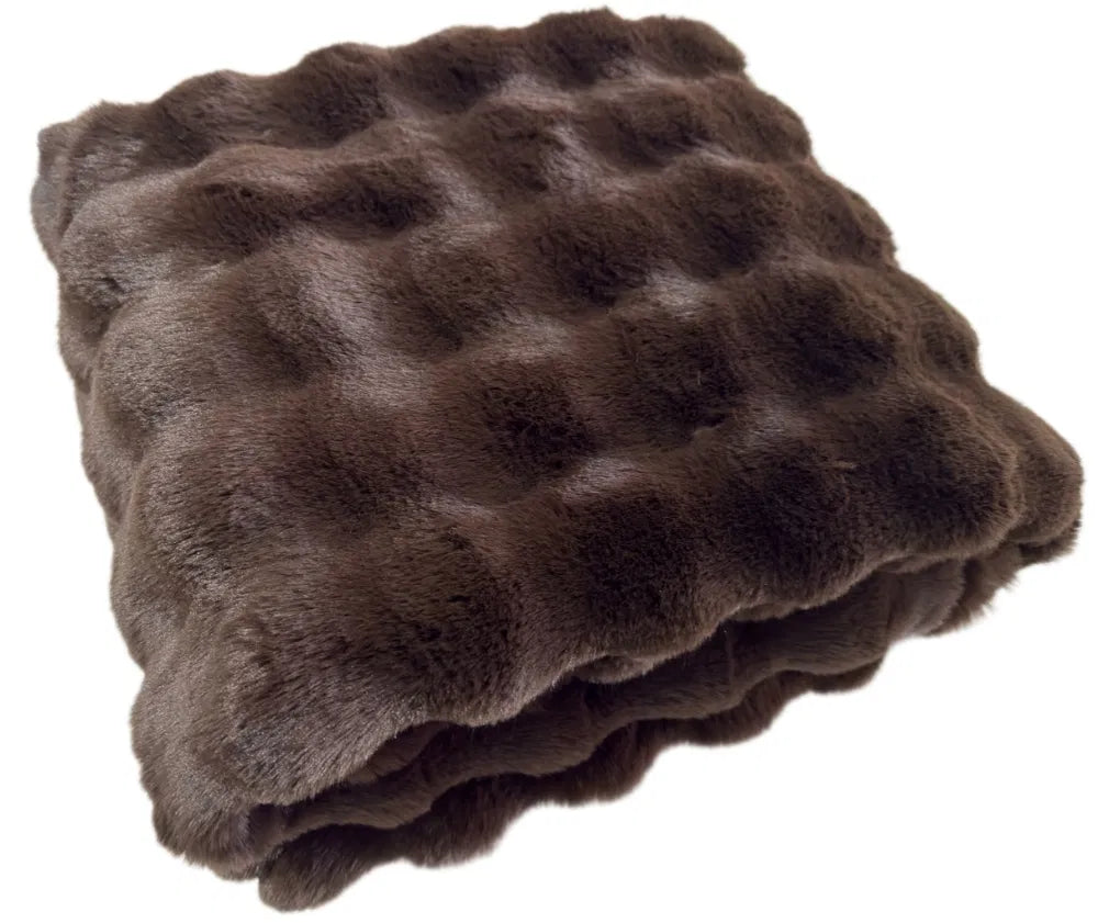 Soft Bubble Throw Blanket Chocolate