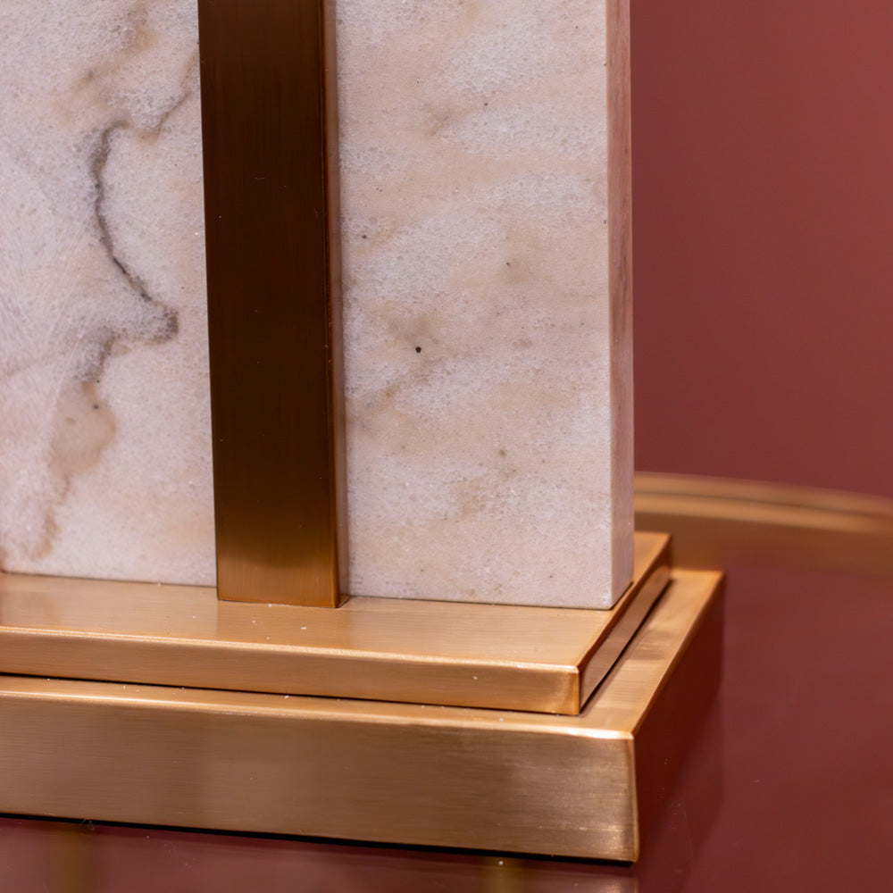 Marble & Antique Brass Table Lamp
