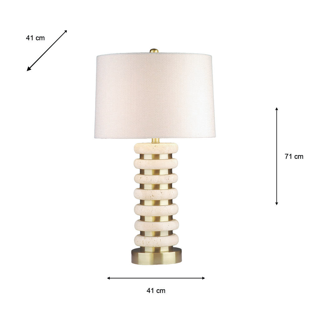 Travertine Table Lamp