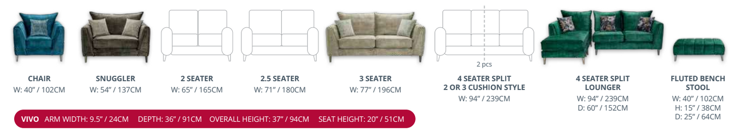 Vivo Sofa Range