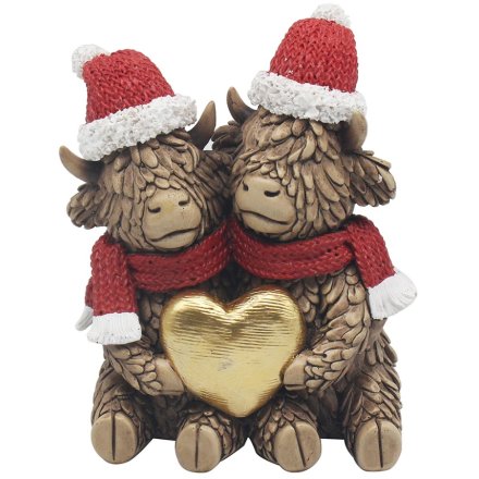 Xmas Highland Cow Couple