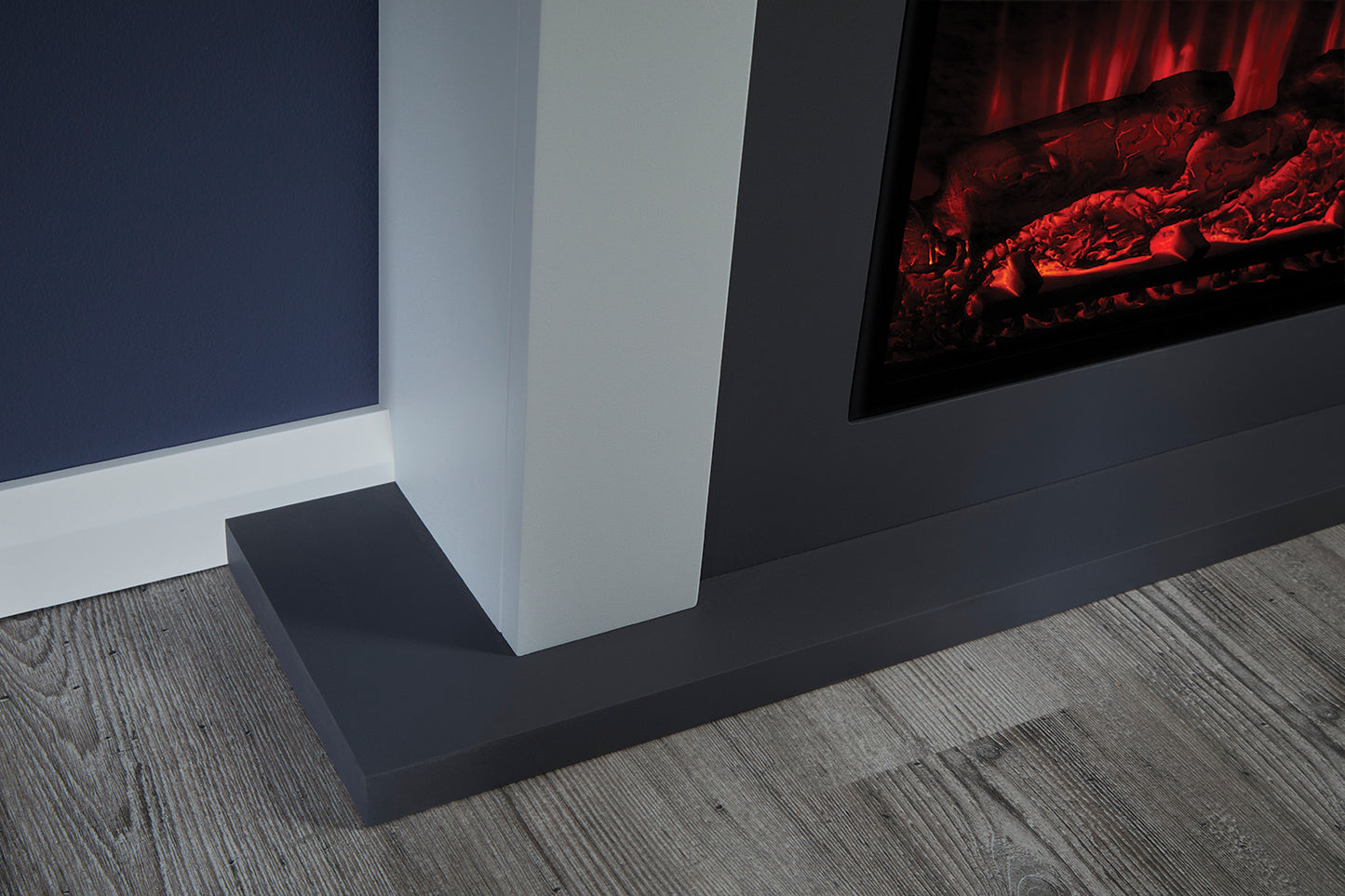Martha Light Grey Electric Fireplace