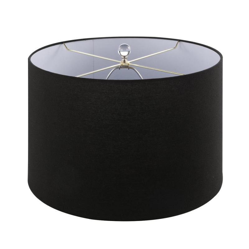 Abstract Glass Table Lamp with Linen Shade