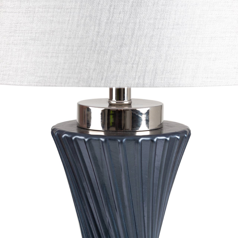 Twist Table Lamp With Linen Shade