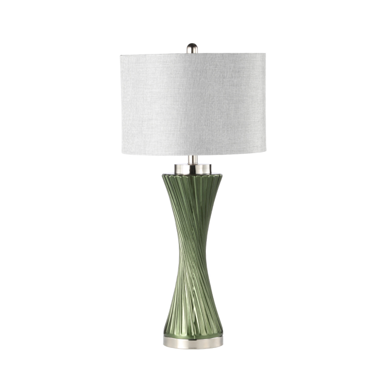 Twist Table Lamp With Linen Shade