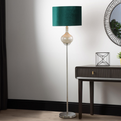 165cm Floor Lamp With Velvet Shade