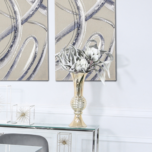 Silver or Gold Glass Vase