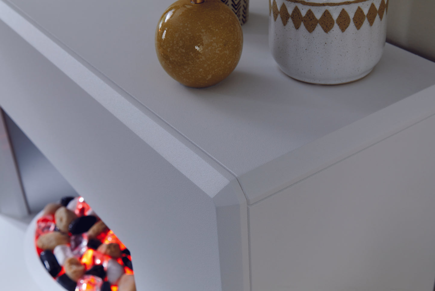 Sorrento White Electric Fireplace