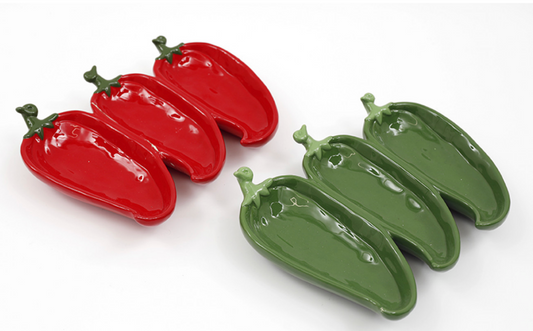 Ceramic Chilli Plate Large