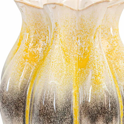 Ceramic Vase with Multicolour Stripes