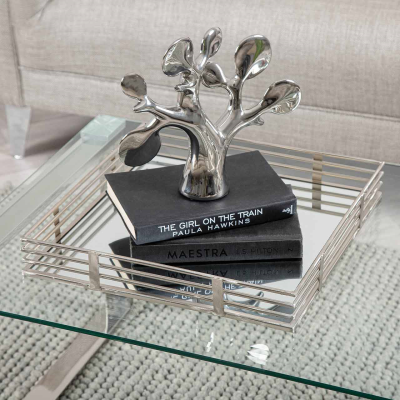 Chrome and Mirror Tray