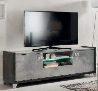 Hilton Italian Grey Gloss Large TV unit
