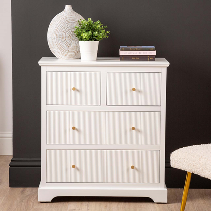 4 Drawer Chest Cabinet White