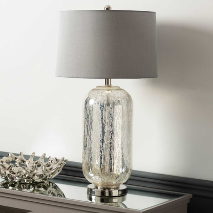 77.5cm Silver Mercury Glass Table Lamp