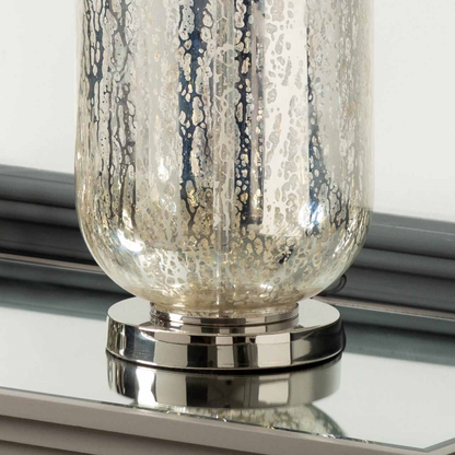 77.5cm Silver Mercury Glass Table Lamp