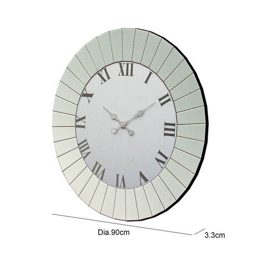 90cm Round Mirror Wall Clock