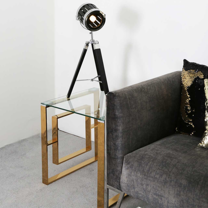 Apex Gold Metal End Table